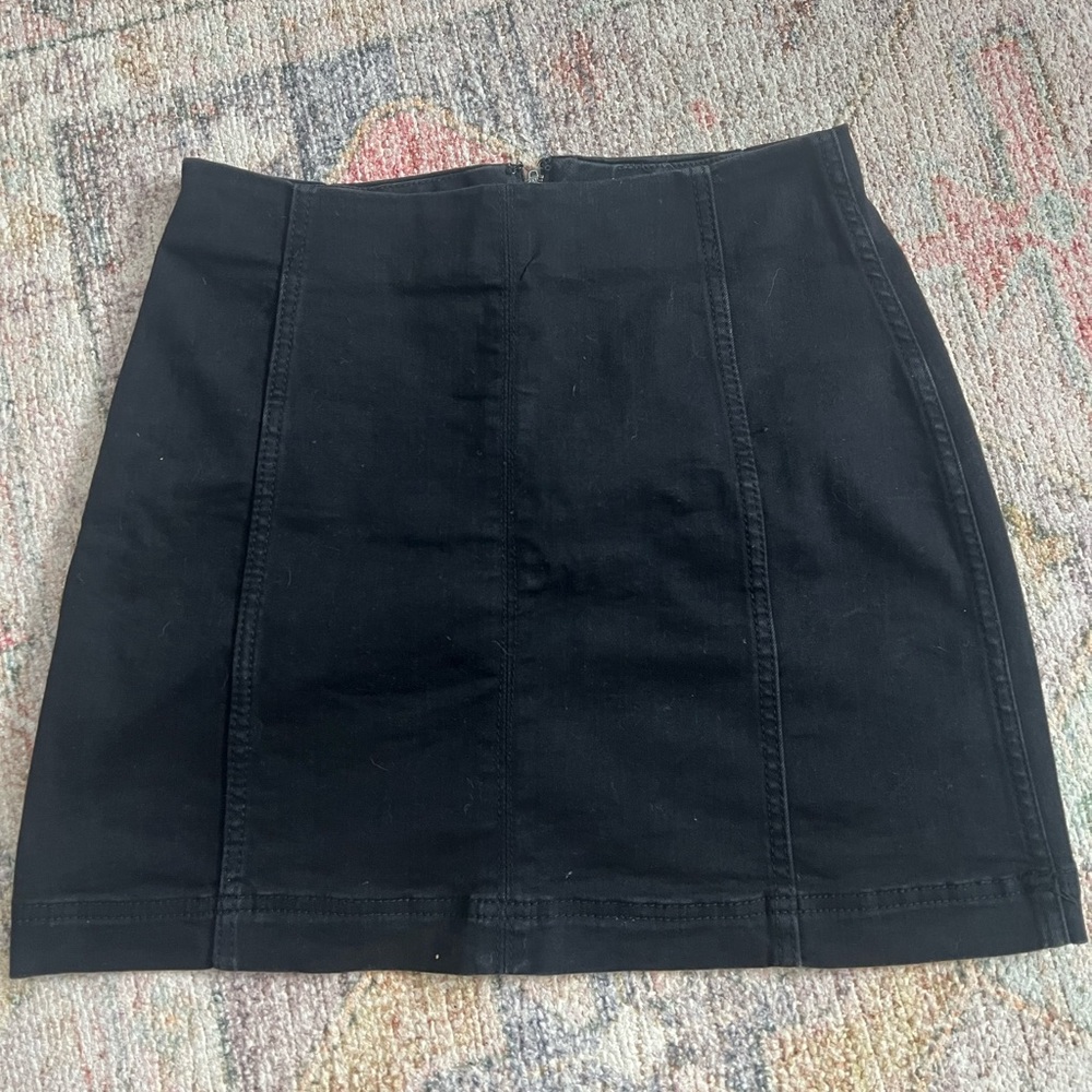 Wild Fable Black Jean Mini Skirt